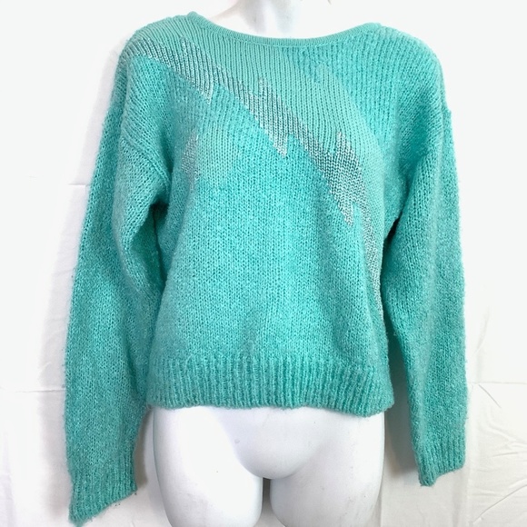 ANDREW ST JOHN Vintage V-Back Chunky Sweater sz M - Picture 1 of 16